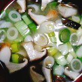 椎茸チンゲン菜の味噌汁